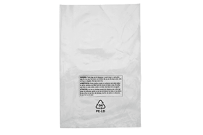 Layflat Bags w/ Suffocation Warning, 1mil